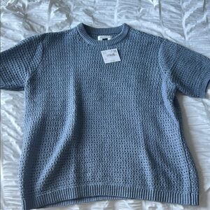American Eagle Outfitters Blue Crewneck Sweater with Relaxed Fit